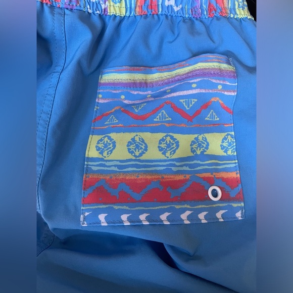 Cabana by Crown & Ivy Youth Large Swim Shorts Blue Drawstring - Picture 4 of 8